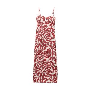Robe bandeau décontractée d'été pour femme, style vintage imprimé, en lin mélangé, idéale pour les fêtes sur la plage - Product Image 5