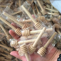 Bâtonnet à miel en bois poli naturel à tête spirale pour pots de miel, thé, pâtisserie, réutilisable, écologique, ustensile de cuisine