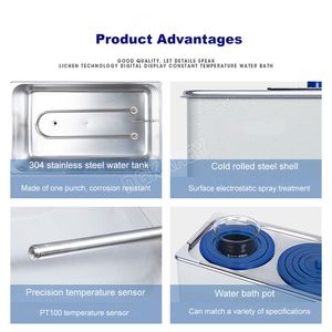 Bain-marie chauffant de qualité laboratoire numérique de précision température constante avec écran LCD pour équipement d'essai de recherche scientifique - Product Image 2
