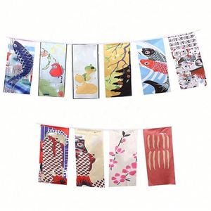 High Quality <b>Fabric</b> Polyester Sublimation Printing Any Size Custom Design <b>Bunting</b> String Banner Japanese Style <b>Bunting</b> Flags - Product Image 1