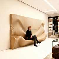 Sculptures murales en bois personnalisées gravées, design écologique pour villas, hôtels, musées d'art, salles de réception, ventes