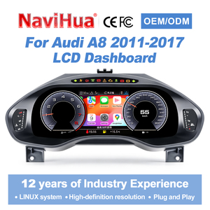 Navihua Nouvelle Version Améliorée Tableau de Bord LCD pour Voiture, Compteur de Vitesse Automatique, Système Linux, Carplay, Instrument Numérique pour Audi A8 2011-2017 - Product Image 1