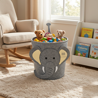 Panier de rangement pliable en feutre à motif de dessin animé pour jouets, panier à linge pour enfants, organisateur de vêtements et de couvertures pour chambre de bébé