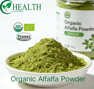 天然アルファルファパウダー＆葉エキス99％純粋食品グレードサプリメント、カスタムラベル対応 - Product Image 1