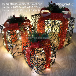 Figurines Lumineuses de <span class=keywords><strong>Noël</strong></span> en Fer Forgé à Piles pour Vitrine Élégante - Décorations Festives - Product Image 5