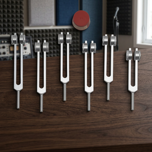 Juego de 6 diapasones sagrados con peso para sanación + activador - Product Image 1