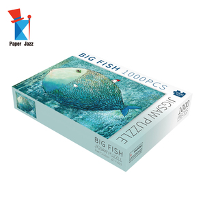 Boîte de <span class=keywords><strong>puzzle</strong></span> en carton avec finition UV à motif de gros poisson, emballage de boîte de couleur, <span class=keywords><strong>puzzle</strong></span> de 1000 pièces pour adultes - Product Image 6
