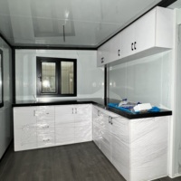 Maison conteneur préfabriquée pliable en panneaux sandwich, espace de travail modulaire respirant, bureau écologique à installation rapide pour hôtels et centres commerciaux