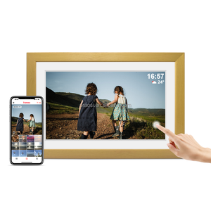Cadre photo numérique en bois WiFi cadre photo intelligent IPS écran tactile HD affichage vidéo diaporama rotation automatique <span class=keywords><strong>Photos</strong></span> Frameo - Product Image 2