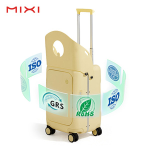 <span class=keywords><strong>Valise</strong></span> de voyage de luxe pour enfants <span class=keywords><strong>avec</strong></span> siège intégré, structure trapézoïdale et roues <span class=keywords><strong>avec</strong></span> frein - Product Image 1