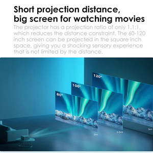 Projecteur intelligent Mijia Xi Ao Mi 2 Pro Dual WiFi AI, 1300 Lumens Keystone Horizontal Theater HDR10 <span class=keywords><strong>Android</strong></span> Video Beamer Projector - Product Image 3