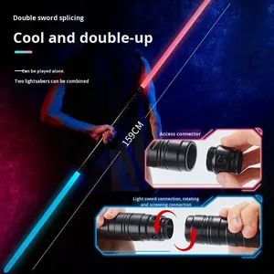 Épée <span class=keywords><strong>laser</strong></span> en alliage 2 en 1 à succès avec effets sonores, <span class=keywords><strong>sabre</strong></span> <span class=keywords><strong>laser</strong></span> pixel avec effets lumineux LED, épée <span class=keywords><strong>jouet</strong></span> colorée pour enfants - Product Image 5