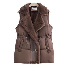 Chaleco 2024 nuevo chaleco versátil de moda de otoño e invierno, chaleco elegante para <span class=keywords><strong>mujer</strong></span>, chaqueta gruesa de gran tamaño para prendas de vestir exteriores - Product Image 5