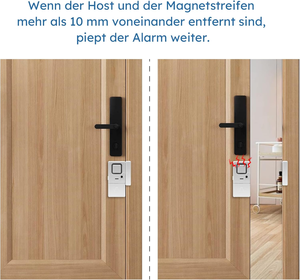Système d'alarme portable <span class=keywords><strong>AGSHOME</strong></span> 120 dB avec 2 capteurs pour portes/fenêtres, compatible WiFi 2,4 GHz et application Tuya, détection 1-2 cm, garantie 1 an - Product Image 5