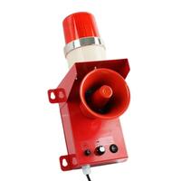 Sirena Stsg-07 24V/220V/110V Multivoltaje, Alarma de Alto Decibelio, Carcasa Metálica, Sistema de Seguridad para Fábrica/Almacén