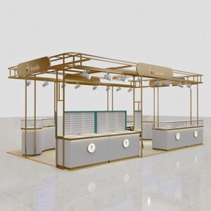 Novos Produtos Personalizados Exposição Exibição Trade Show Booth Marca Jewelry <span class=keywords><strong>Store</strong></span> Layout Design Quiosques Jóias para Shopping - Product Image 3