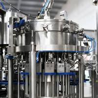 Chaîne de production rotative complète pour petites entreprises : Machine de remplissage de boissons 3-en-1 pour bouteilles PET de 200 ml avec moteur