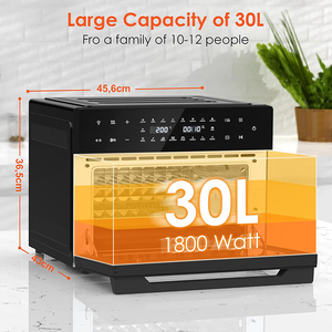 <span class=keywords><strong>En</strong></span> Stock: Horno Freidora de Aire Inteligente 30L 1800W 220V, 18 <span class=keywords><strong>en</strong></span> 1, Control Digital Eléctrico, Ahorro de Energía, 6 Accesorios, Horno Tostador Combinado - Product Image 2