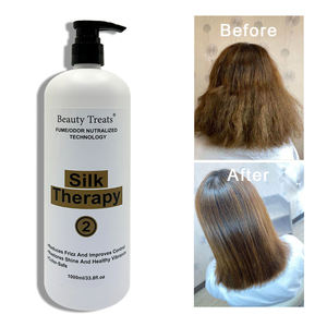 Crema de aceite de coco con aminoácido de queratina hidrolizada orgánica alta, tratamiento para el cabello, alisado, nutrición profunda, reparación del cabello dañado - Product Image 2