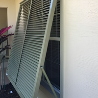 Volet de fenêtre en aluminium PRIMA Bahamas, persienne orientable, auvent extérieur, volet anti-tempête, persiennes de sécurité robustes, pare-soleil