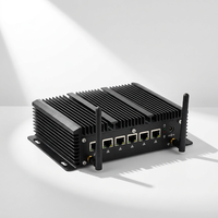 Mini PC sans ventilateur en aluminium, processeur Intel, pare-feu, routeur VPN, serveur de sécurité réseau, 6 ports LAN, RS232 COM, ordinateur