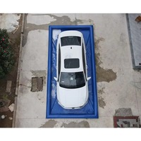 Tapis de lavage de voiture gonflable portable d'extérieur, tapis de sol de garage pour le nettoyage des voitures
