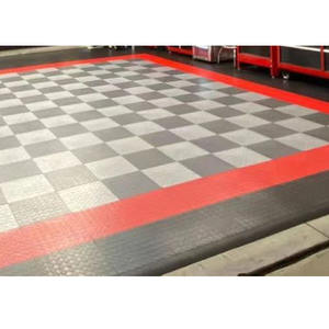 Plancher d'atelier robuste anti-dérapant en plastique PVC minimaliste sol en vinyle d'intérieur bleu vert rouge jaune gris noir emboîtement - Product Image 5