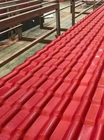 Vorrätige 2,3mm 2,5mm 3mm Kunstharz-PVC-Wellplatten Witterungsbeständige Dacheindeckung für Hotels, Villen, Wohnhäuser und Tempel