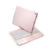 Pliable 360 Degrés Rotatif Cas Clavier Couverture Trackpad Tablette Sans Fil Avec Touchpad Teclado Para Ipad BT Clavier Pour Ipad