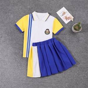 Fabricants d'uniformes Vente en gros 100% coton Uniformes internationaux Sports personnalisés Garçons Filles <span class=keywords><strong>Uniforme</strong></span> scolaire américain en deux pièces - Product Image 5
