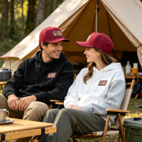 Casquette de baseball imperméable à 5 panneaux avec logo personnalisé en PVC découpé au laser, perforée, pour le sport et le golf en extérieur