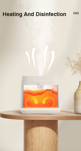 เครื่องทำความชื้นในอากาศร้อนด้วยไอน้ำร้อนแบบ <span class=keywords><strong>Wifi</strong></span> เครื่องทำความชื้นพร้อมถังเก็บน้ำสแตนเลสสำหรับบ้านบริสุทธิ์6L รู - Product Image 2