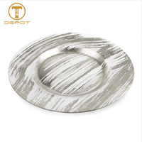 Offre Spéciale Table de mariage décoration verre chargeur assiettes Durable verre opale trempé mariage Charge plaque fruits service