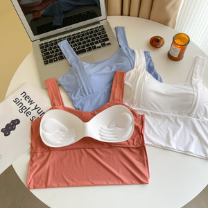 Sujetador Deportivo de Yoga para Mujer, Talla Grande, de Seda Helada, Transpirable, de Secado Rápido, con <span class=keywords><strong>Tirantes</strong></span> <span class=keywords><strong>Anchos</strong></span> y Espalda con Lazo - Product Image 3