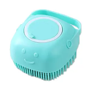 Nieuw Binnen 2-In-1 Bad Voor Huisdieren Siliconen Borstel Met Shampoo Dispenser Voor Het Verzorgen Van Huisdieren