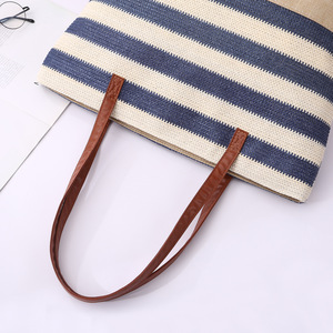 Grand sac fourre-tout en toile écologique décontracté avec fermeture éclair et ouverture facile, design personnalisé pour le shopping, l'usage quotidien, la plage et les voyages - Product Image 4