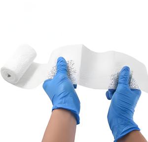 Beyaz tıbbi sıva gazlı bez ortez alçı bandajlar şeritler Wrap Cast malzeme bant - Product Image 2