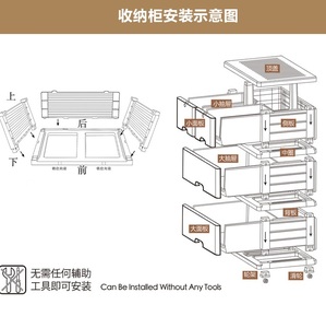 4 Layers Two Door Open 3 Compartments Clothes Hanging <strong>Plastic</strong> Kids <strong>Cupboard</strong> for Clothes - Product Image 4