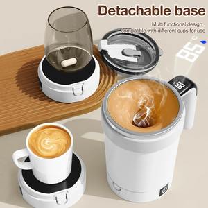 Nueva Taza Mezcladora Automática Magnética de 380 ml con Pajita y Tapa, Taza de Café Eléctrica USB de Acero Inoxidable a Prueba de Agua - Product Image 3