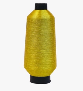 เส้นด้ายโพลีเอสเตอร์โลหะ zari สำหรับอุตสาหกรรมสิ่งทอและการเย็บปักถักร้อยเส้นด้ายโลหะระดับพรีเมี่ยมสำหรับการออกแบบที่สร้างสรรค์ - Product Image 1