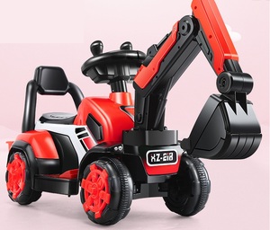 รถไถของเล่นกลางแจ้งของเด็กที่ได้รับการรับรองจาก CE รถยนต์ไฟฟ้า12V แบบเลื่อนได้สำหรับเด็ก