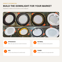 Projecteurs LED encastrables en aluminium moulé sous pression 3,3, 4,6 et 5,2 pouces, luminaires de plafond RGB CCT 7W 12W, faible MOQ