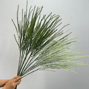 Césped Artificial Meng Jie de 30cm-100cm, Base Verde con Detalles Blancos, Decoración para el Hogar, Planta Ornamental - Product Image 1