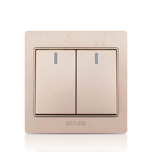 Placa de interruptor de pared en blanco de 86 mm y 1 módulo, dorada, personalizada <span class=keywords><strong>SIASE</strong></span> - Product Image 4