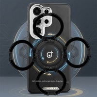 Étui de téléphone en cuir PU magnétique de qualité supérieure pour Samsung S26 S23 S24 Ultra S25 Plus avec protection à 360° °   Support rotatif pour anneau de fixation avec coque de protection