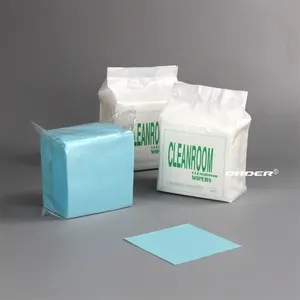 Disposable woodpulp polyester blend lint free stencil cleanroom cleaning electronics wipes OEM In China