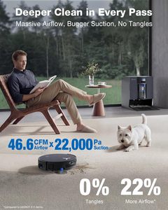 สำหรับหุ่นยนต์ดูดฝุ่นและถูพื้น ECOVACS DEEBOT X12 OMNICYCLONE แรงดูด 22,000Pa ระบบทำความสะอาด TruEdge ระบบนำทาง AIVI 3D AI - Product Image 4