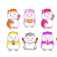 Figurines de bébés hamsters mignons en PVC en gros - 12 modèles, mini-ensemble de jouets animaux à collectionner pour boîte surprise, jouet capsule, cadeau pour enfants