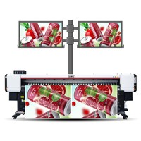 La mejor calidad Locor 3,2 M Impresora de gran formato 4 cabezales I3200 Lona de impresión Flex Banner Vily Eco Solvente Máquina de impresora