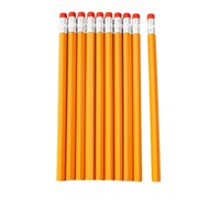 Crayons standard HB avec logo personnalisé en gros avec gomme en bois pour étudiants
